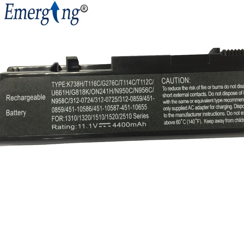 11.1V 4400mah New Laptop Battery for Dell Studio 1535 1536 1537 1555 1557 1558 WU946 KM958 0KM887