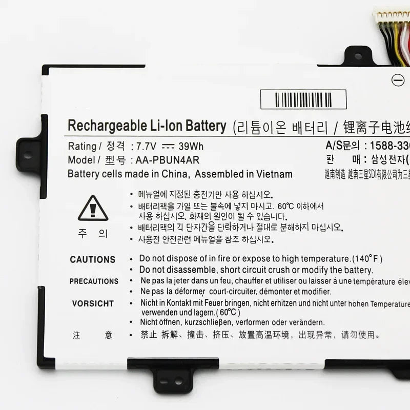 7.7V 39WH 5120mAh New AA-PBUN4AR Battery for Samsung Notebook 9 900X5L 940X3L PBUN4AR