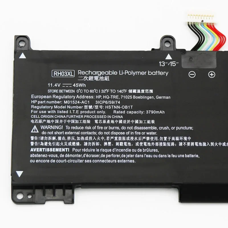 11.4V 45Wh Original New Laptop Battery RH03XL For HP ProBook 430 440 450 630 640 G8 HSTNN-DB0B UB7X IB9P  IB9Q OB1T M01524-2B1