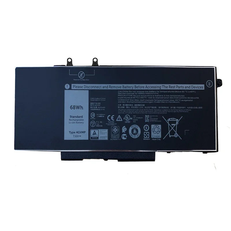 7.6V 68Wh New 4GVMP Laptop Battery for Dell Latitude 5400 5500 5401 5501 5511 5410 Inspiron 7590 2-in-1 Series