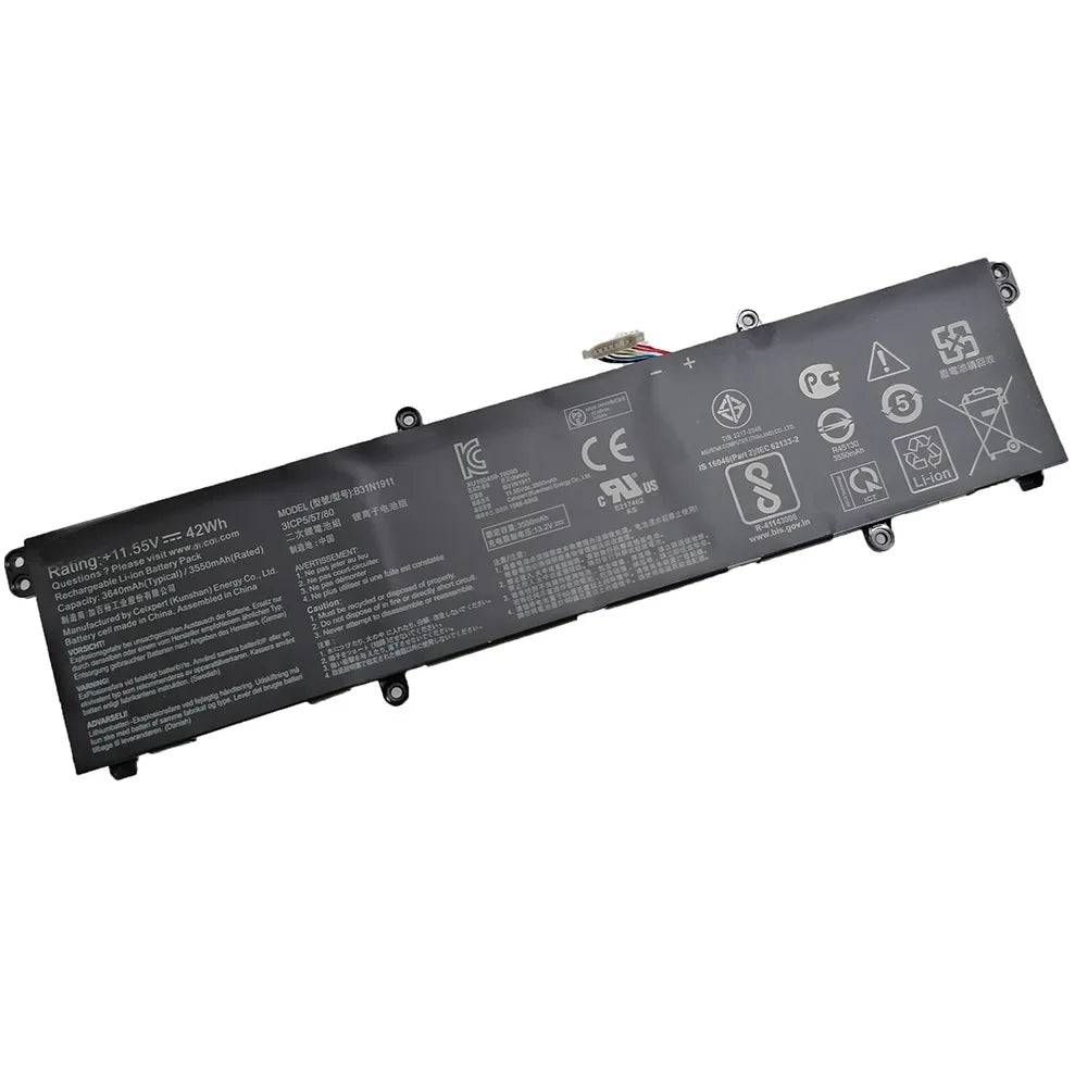 11.55V 42Wh B31N1911 Laptop Battery for ASUS VivoBook Flip 14 TM420IA TP470EZ X421DA/EA V4050F