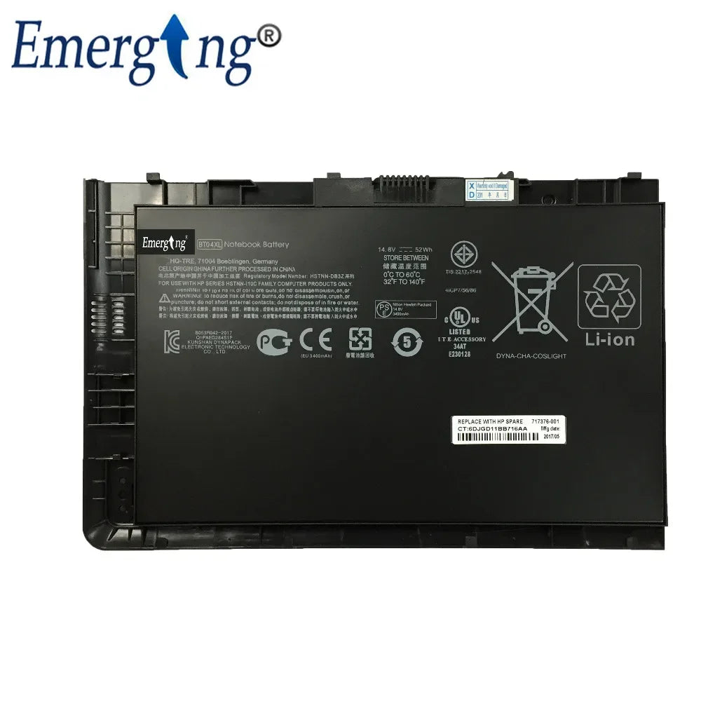 14.8v 52Wh New Original  Laptop Battery for HP EliteBook Folio 9470 9470M Series HSTNN-IB3Z HSTNN-I10C BT04XL BA06 687517-1C1