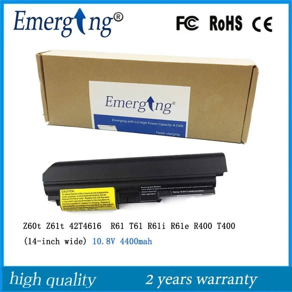 6Cells New  Laptop Battery for lenovo IBM Thinkpad T61 R400 R61 R61i T400 43R2499 42T4644 42T4531 Z60t Z61t Series