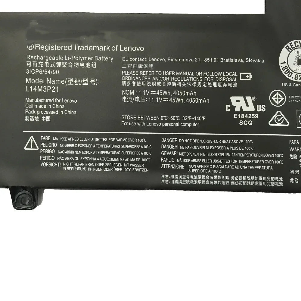 11.1V 45Wh New  Original   Laptop Battery for Lenovo  FLEX 3-1480 L14M3P21 5B10G78611