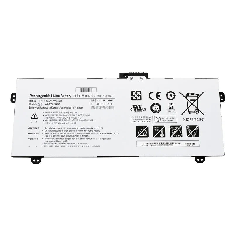 15.2V 57WH 3780mAh New AA-PBUN4NP Battery for Samsung 4ICP6/60/80 BA43-00374A NP940Z5J  NP940Z5L-S03US PBUN4NP