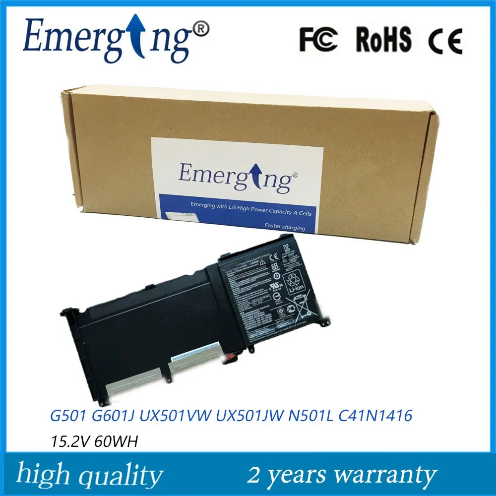 15.2V 60WH New Laptop Battery for ASUS  ZenBook Pro UX501VW N501L G501 G601J  C41N1416