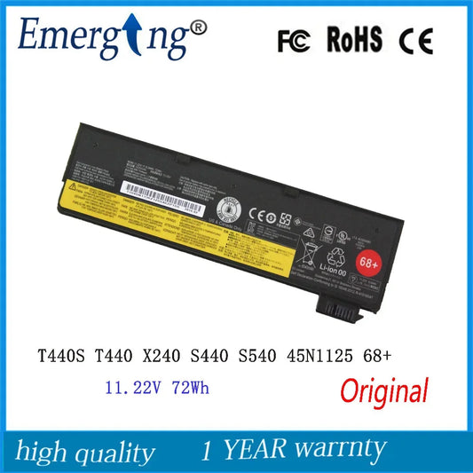 11.22V 72wh New Original Battery for Lenovo ThinkPad T440S T440 X240 S440 S540 45N1125 68+