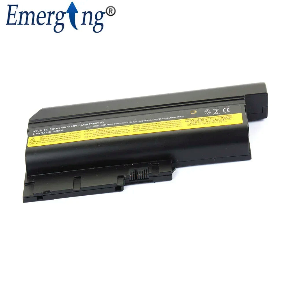 9Cell New Laptop Battery for Lenovo IBM Thinkpad Z60m 2532 T60 T61P R60  R60E W500 R400