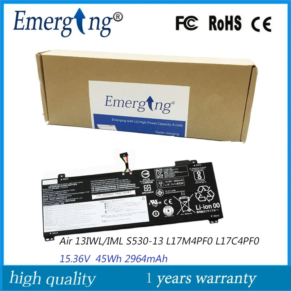 15.36V 45WH L17M4PF0  Original Battery For Lenovo Ideapad S530 Air 13 13IWL/IML S530-13 L17C4PF0