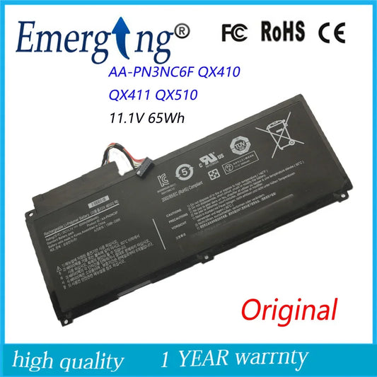 New Laptop Battery for Samsung QX410 QX411 QX510 NP-SF310 NP-SF410 AA-PN3NC6F QX410-J01 PN3NC6F