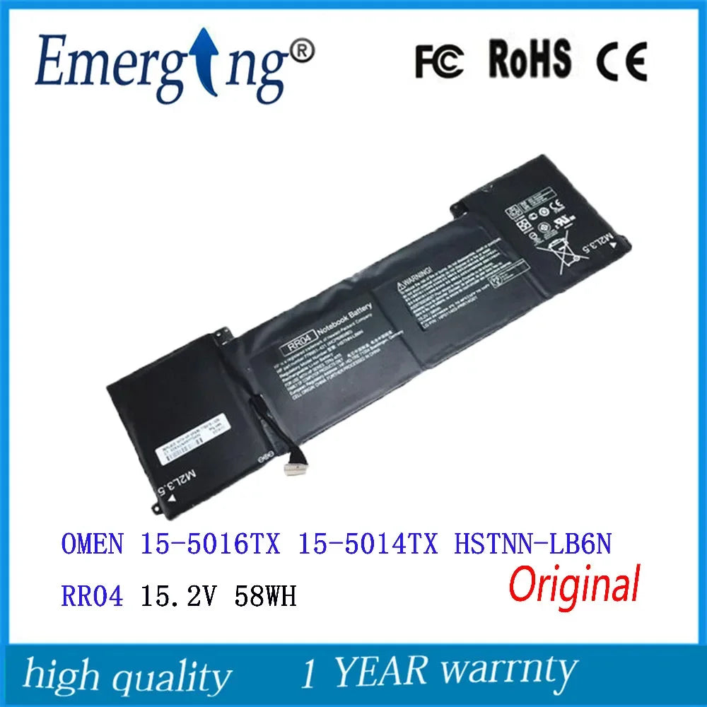 15.2V 58Wh New RR04 Laptop Battery for HP OMEN 15-5016TX 15-5014TX HSTNN-LB6N