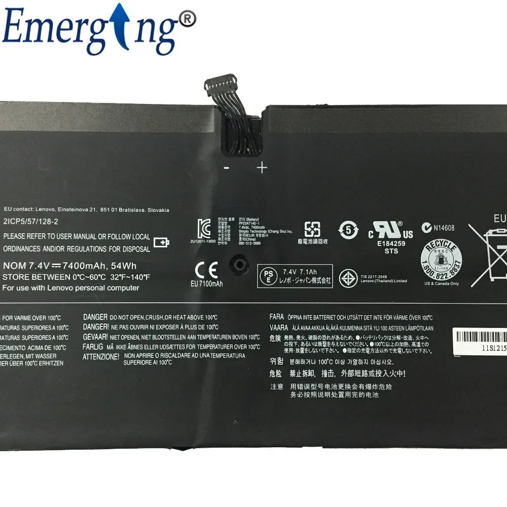 7.4V 54Wh New  Original  Laptop Battery for Lenovo YOGA2 13INCH L12M4P21 21CP5/57/128-2