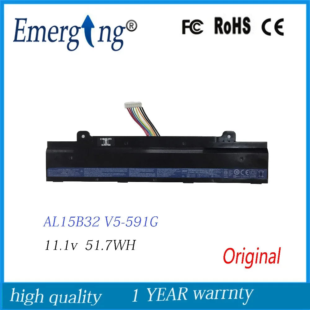 11.1V 4660MAH Original Laptop Battery AL15B32 For Acer Aspire V5-591G EDG 31CR17 65-2 V15