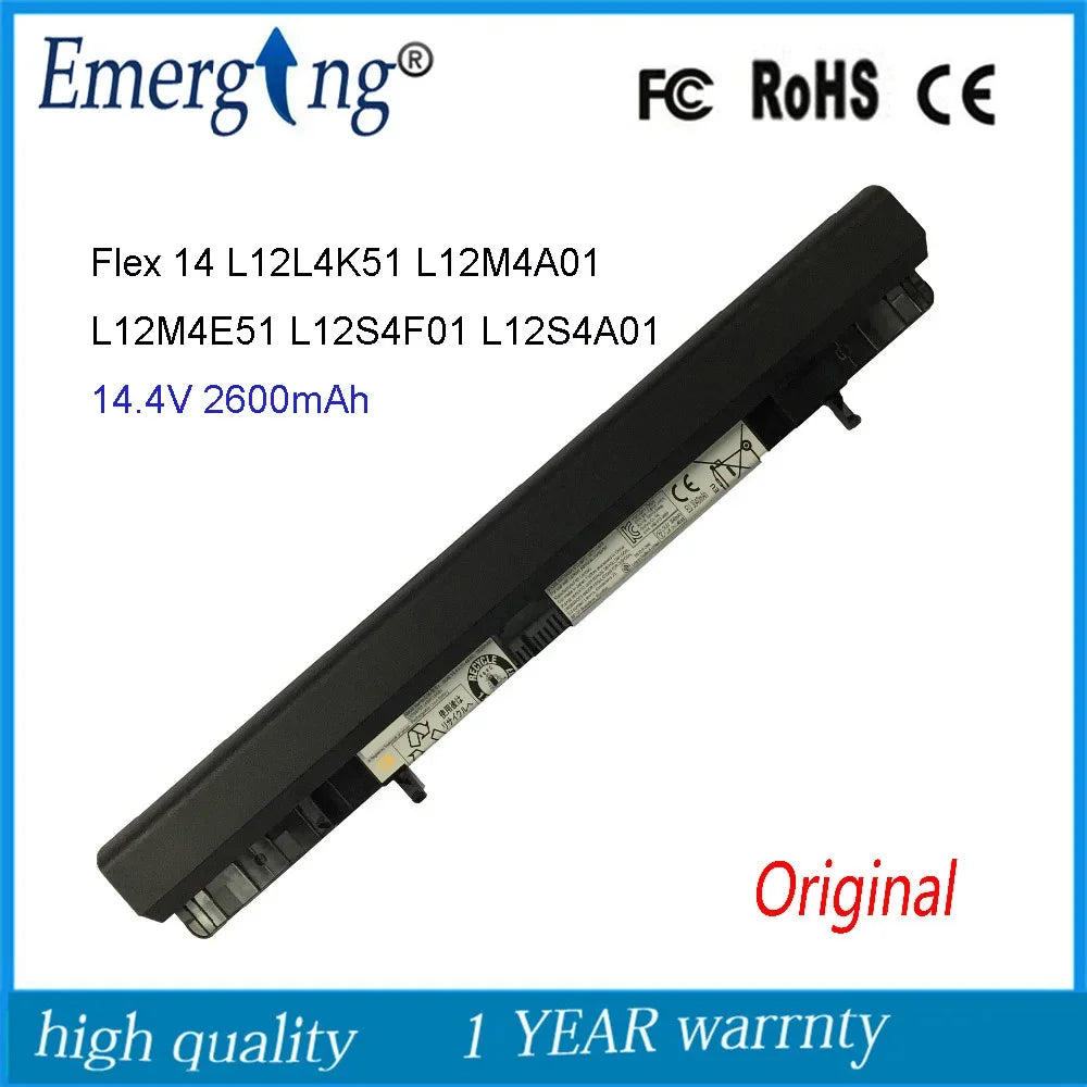 14.4V 32WH New Original Laptop Battery for lenovo L12S4F01 L12S4A01 S500 Z500 L12M4A01 Flex 14 15 14d 15D 14M 15M