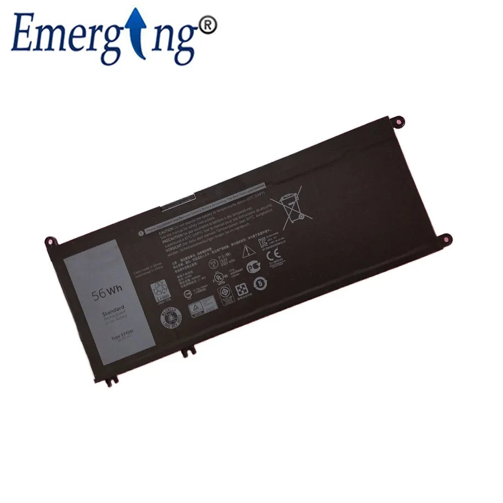 15.2V 56Wh New 33YDH Original Laptop Battery for Dell Inspiron G3 15 3579 7778 7779 PVHT1 J9NH2 W7NKD 99NF2