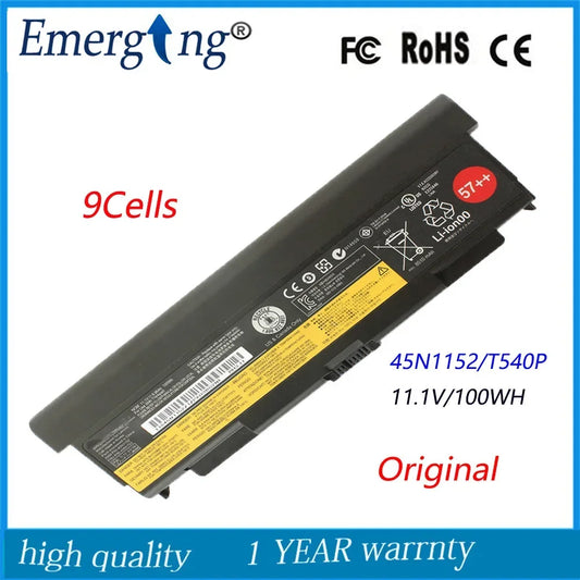 9Cells 11.1V New Laptop Battery for Lenovo ThinkPad L440 L540 T440p T540p W540 45N1148 45N1149 45N1152