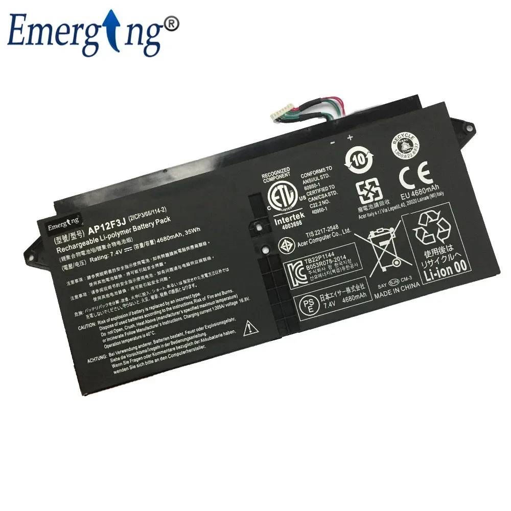 11.1v 35wh New Original  AP12F3J Laptop Battery for Acer 2ICP3/65/114-2  Aspire 13.3-Inch S7 Touchscreen Ultrabook Serie