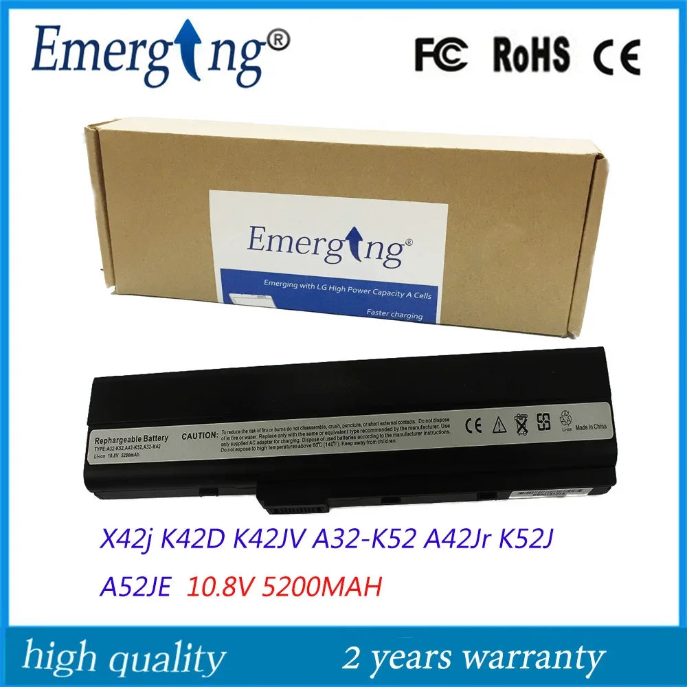 11.1v 4400mah New Laptop Battery for ASUS A32-K52 K52 A52 A52 FA52J A52JB K42 K42J K42JB K42JV