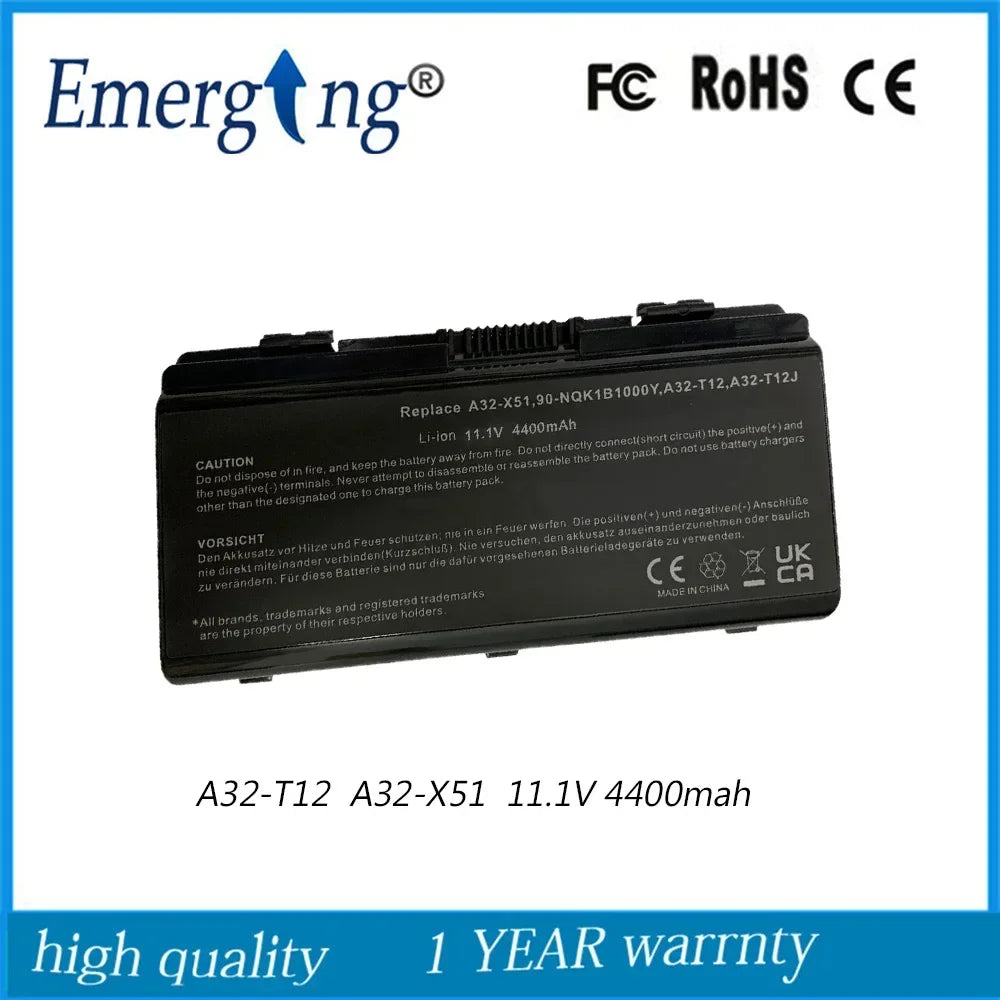 11.1V 4400mah Laptop Battery A32-X51 For ASUS X51H X51L X51R X51RL A32-T12 A32-X51