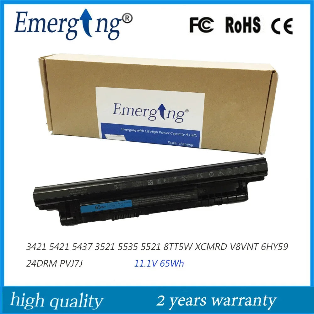 11.1V 65Wh MR90Y Laptop Battery for Dell 3421 5421 5437 3521 5535 5521 8TT5W XCMRD V8VNT 6HY59 24DRM PVJ7J