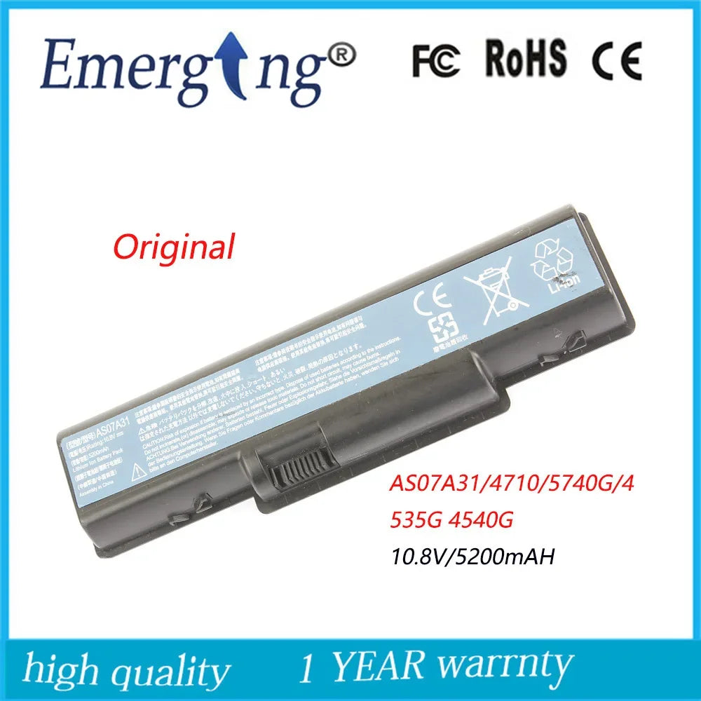 11.1V  4400mah Original New Laptop Battery for Acer 4710g 4740g 4930g AS07A41 4710 AS07A31 AS07A32 AS07A41 AS07A42