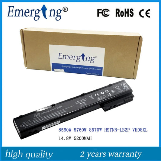 8Cells 14.8V New  Laptop Battery for HP EliteBook 8560W 8760W 8570W HSTNN-LB2P VH08XL