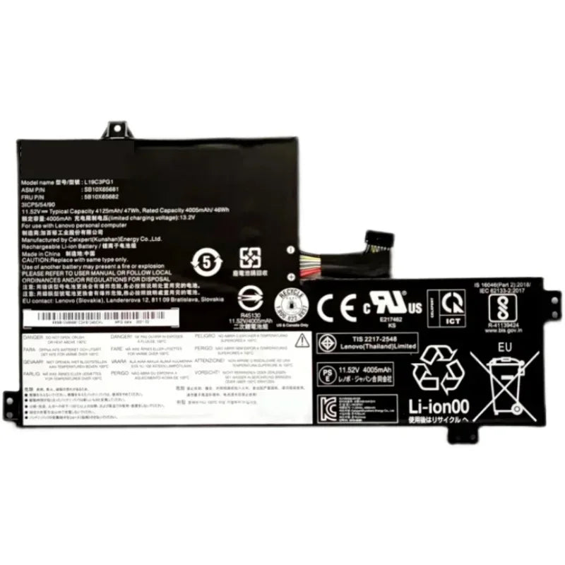 11.52V 47WH Original  New  Laptop Battery For Lenovo 100e 300e Chromebook 2nd L19L3PG1 L19C3PG1 L19M3PG1 5B10X65680 SB10X65683