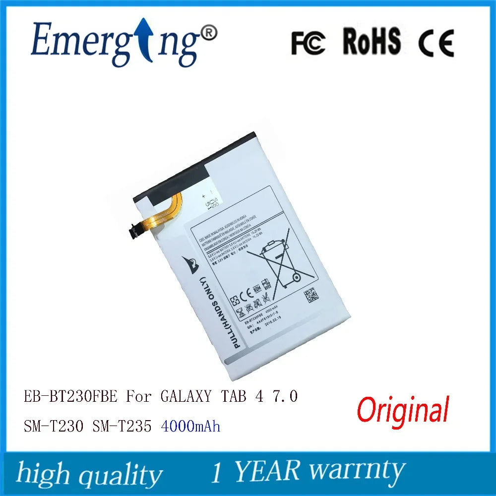 3.8V 15.20WH New  Battery for  Samsung GALAXY TAB 4 7.0 SM-T230 SM-T235 EB-BT230FBE