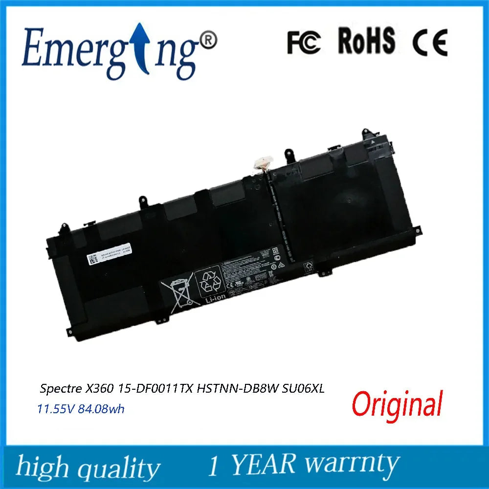 11.55V 84.08WH SU06XL Original Laptop Battery for HP Spectre X360 15-DF0011TX HSTNN-DB8W L29184-005