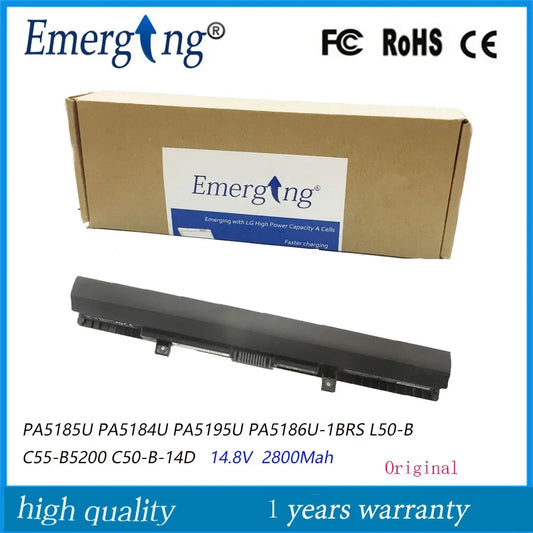 14.8V 45Wh New  Original PA5185U Laptop Battery for Toshiba Satellite L50-B C55-B5200 C50-B-14D L55-B5267 C50-B-17K BPA5184U-1BR