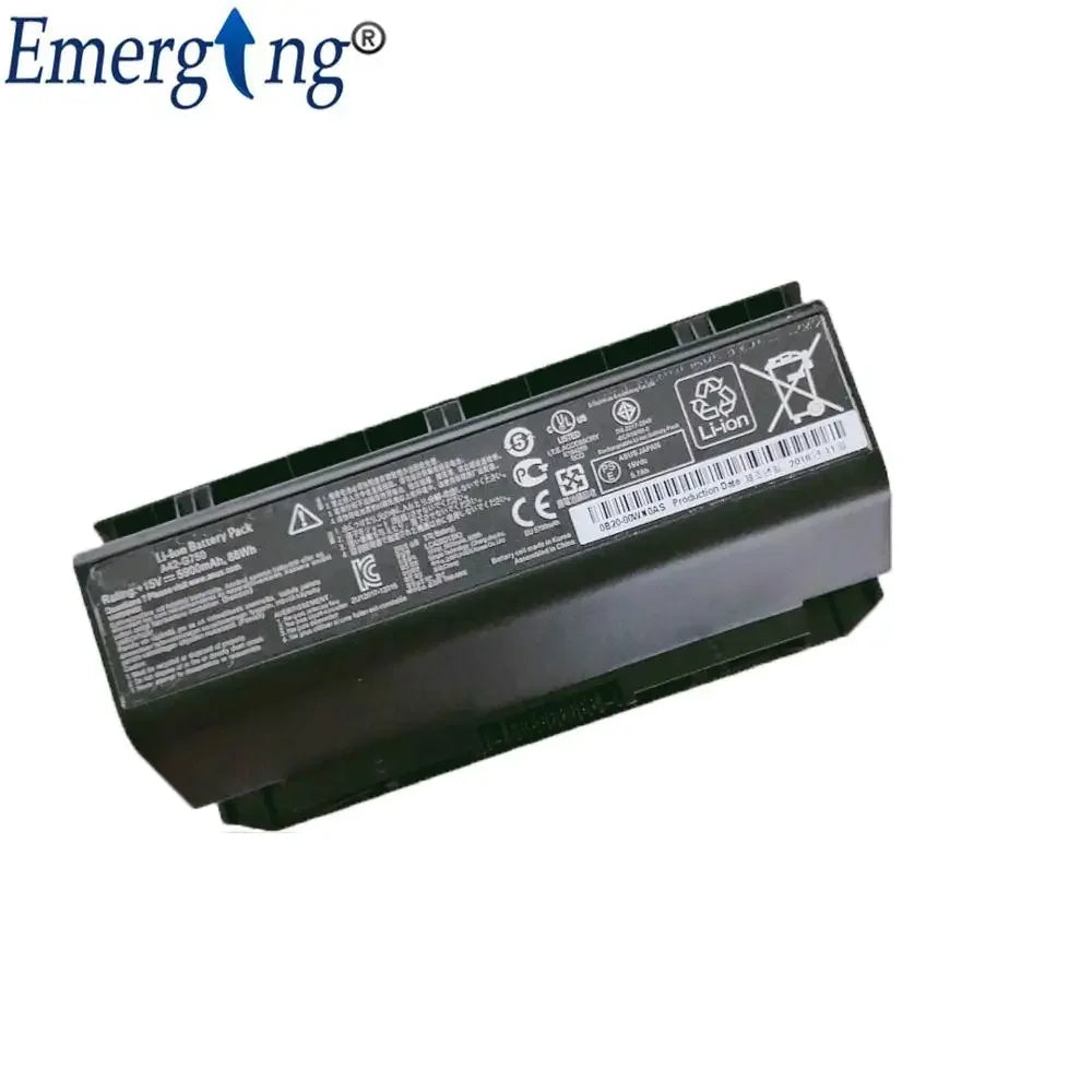 15V 5900MAH Original  New Laptop Battery for ASUS A42-G750 G750J G750JH G750JM G750JS G750JW G750JX G750JZ