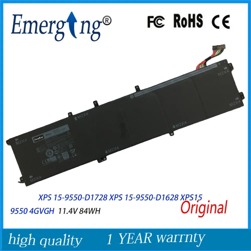 11.4v 84WH New Original Laptop Battery for Dell XPS 15-9550-D1828T 1P6KD T453X 4GVGH Precision 5510 XPS15 9550 XPS 15