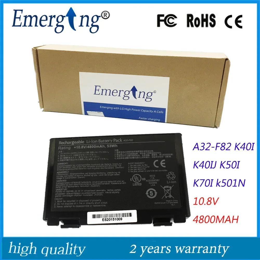 10.8V  New Laptop Battery for ASUS F82 F83S K40 K40E K40IN K50 K50IN K60 K6 Calibrate