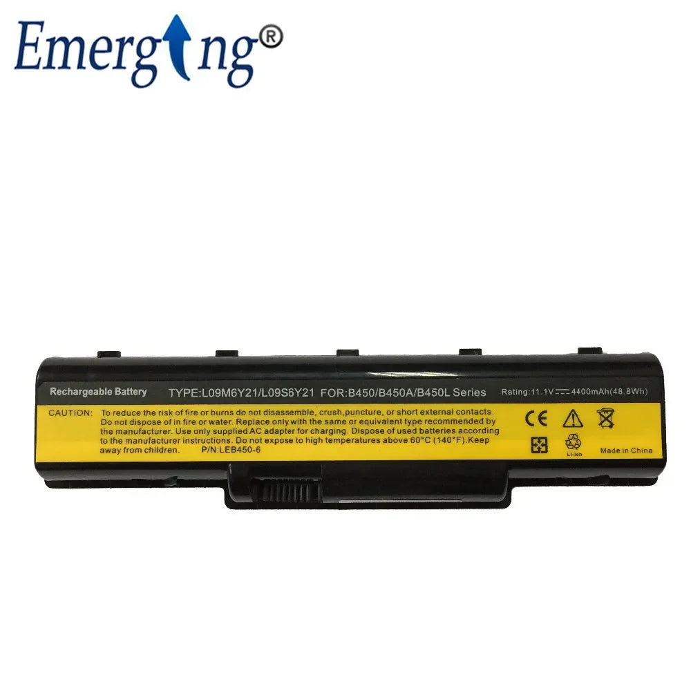 6Cells 11.1v Japanese Cell New Laptop Battery for lenovo  L09M6Y21 L09S6Y21 B450 B450A B450L