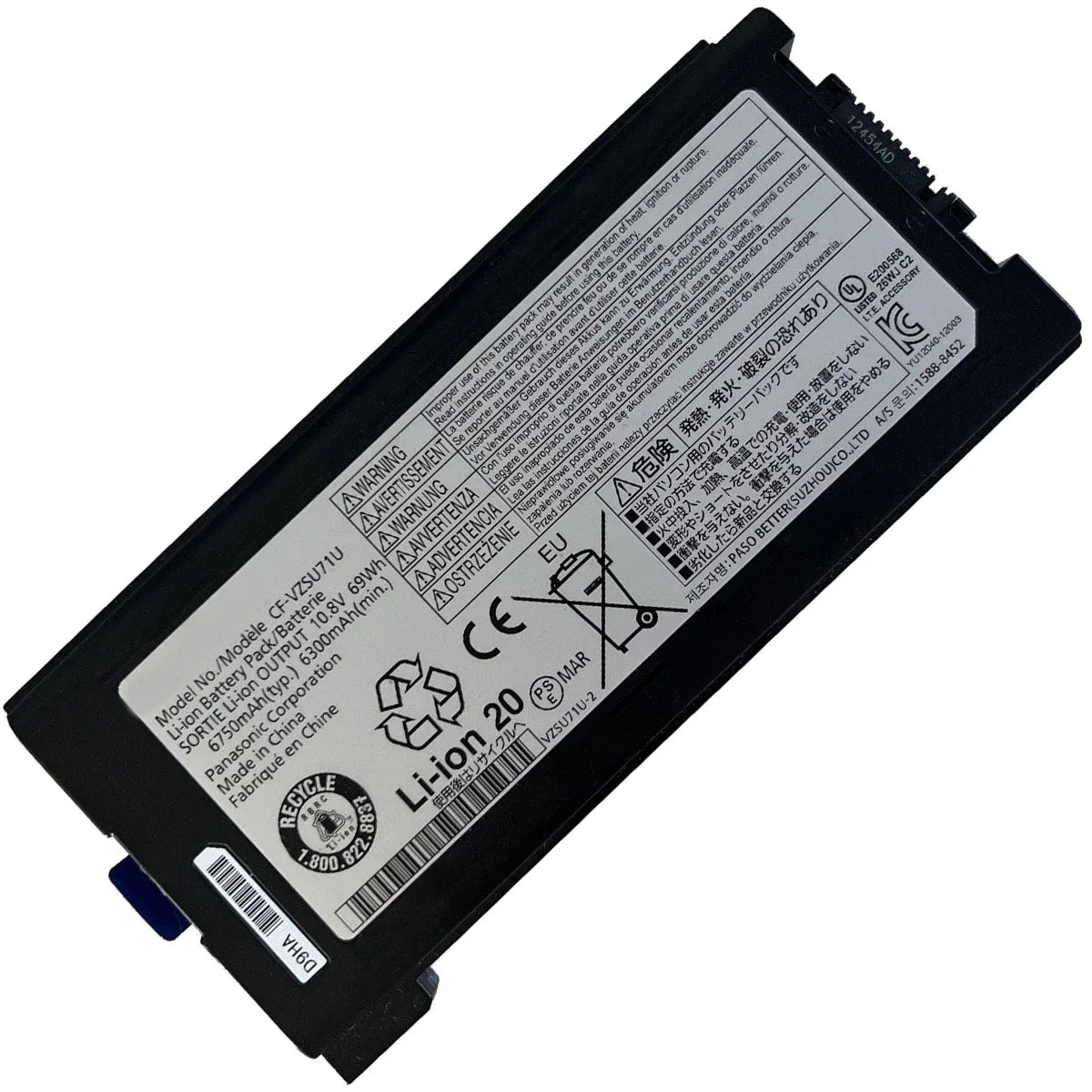 10.8V 69Wh CF-VZSU71U Laptop Battery for PANASONIC Toughbook CF-30 CF-30F  CF-30K CF-52 CF-53  CF-VZSU46S