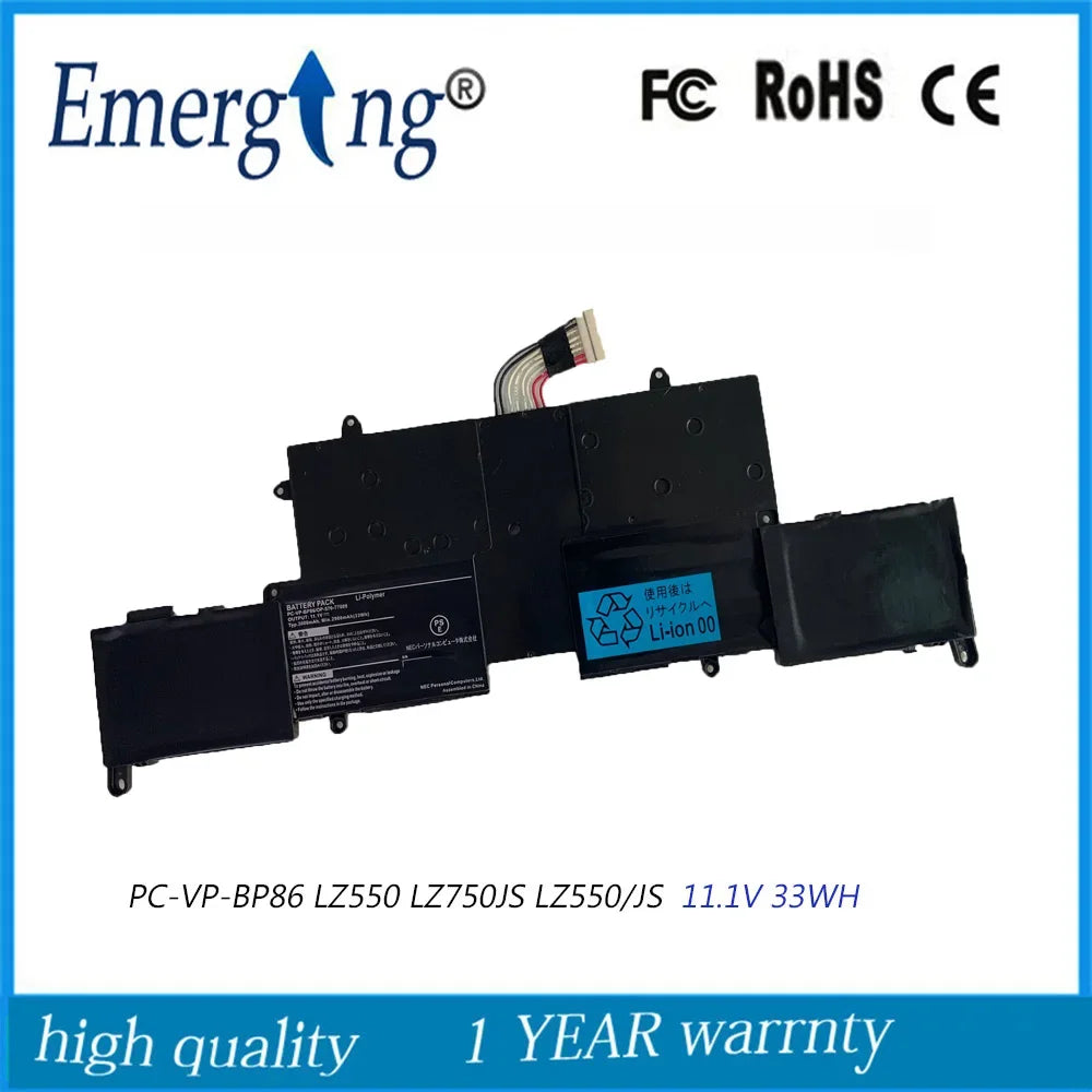 11.1V 33Wh PC-VP-BP86 Laptop Battery For NEC LaVie Z LZ750JS LZ550 LZ550JS OP-570-77009