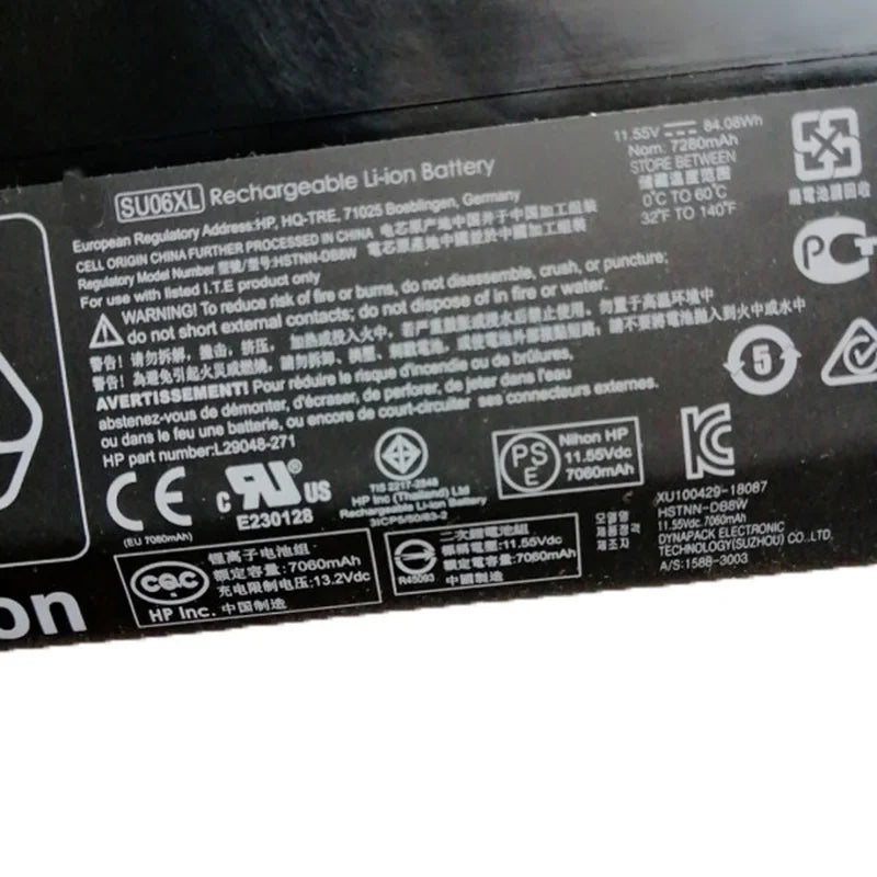 11.55V 84.08WH SU06XL Original Laptop Battery for HP Spectre X360 15-DF0011TX HSTNN-DB8W L29184-005