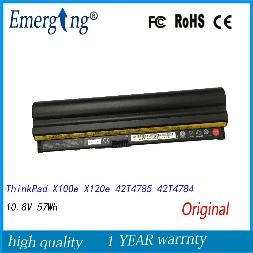 10.8V 57Wh Original  New  Laptop Battery for Lenovo  Thinkpad Edge 11" X100e X120e 42T4785 42T4787 42T4788 42T4781