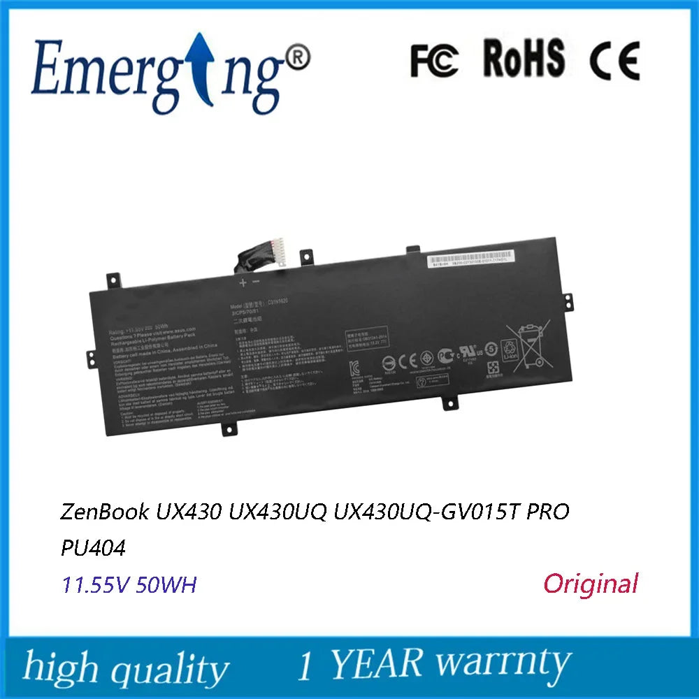 11.55V 50WH Laptop Battery C31N1620 For ASUS ZenBook UX430 UX430UQ UX430UQ-GV015T PRO PU404 PU404UF