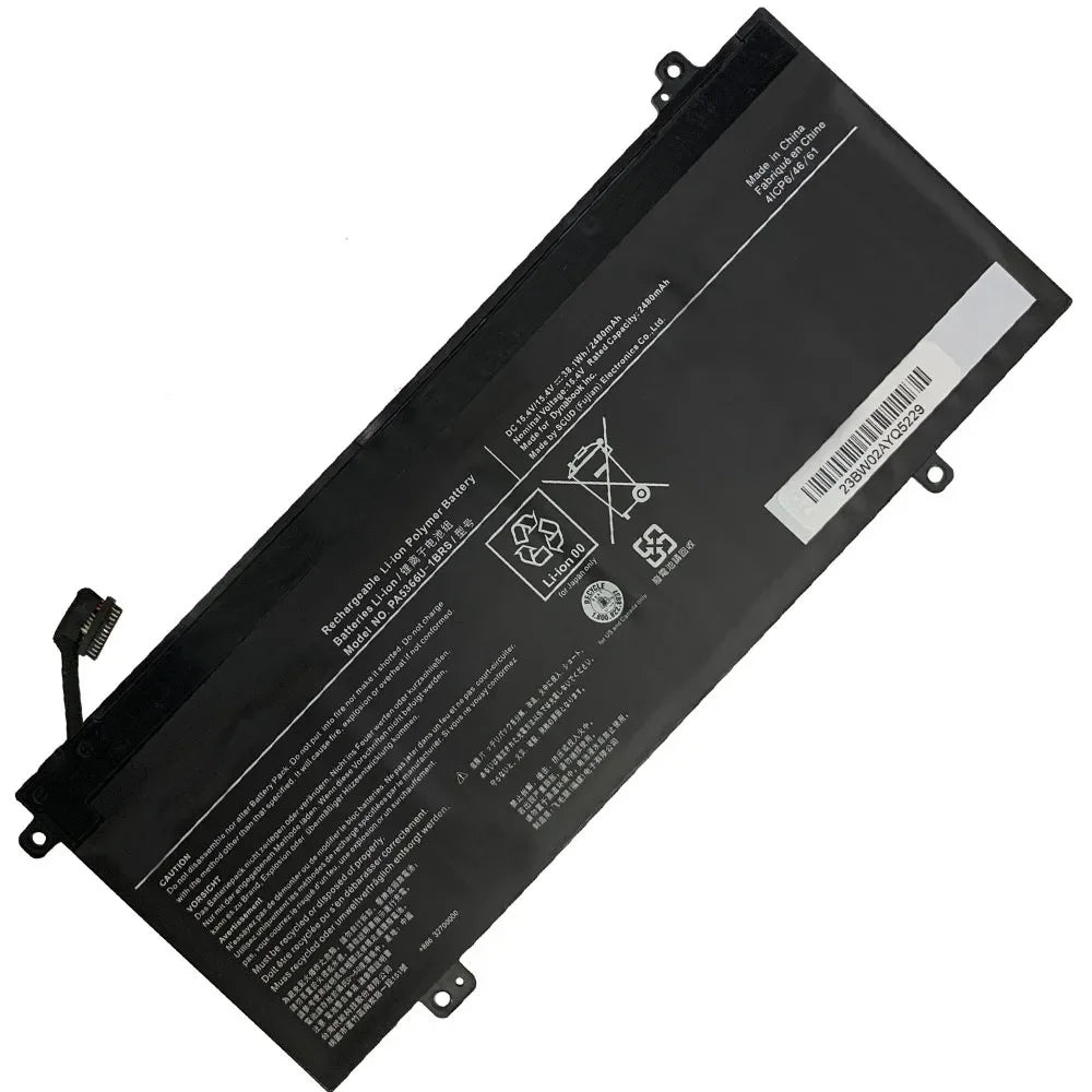 15.4V 38.1Wh Laptop Battery PA5366U-1BRS  For Toshiba  Dynabook Satellite Pro L50 L50-G Series 4ICP6/47/61 PA5366 PA5366u