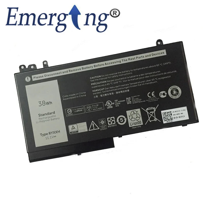 11.1V 38WH New Original Laptop Battery for Dell Latitude 12 RYXXH 5000 3160 E5250 E5450 E5550 5TFCY 09P4D2