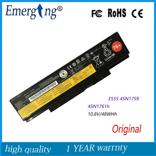 10.8V 48WH Original New Laptop Battery For Lenovo ThinkPad  E555 E550 E550C Series  45N1760 45N1761