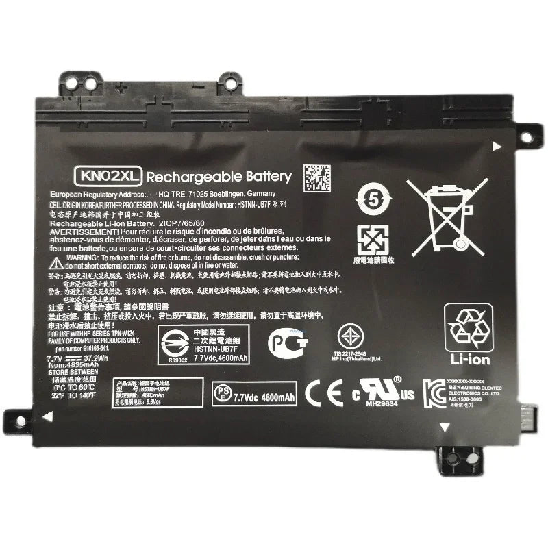 7.7V 37.2Wh Original KN02XL Laptop Battery For HP  Pavilion 11M-AD013DX HSTNN-LB7R HSTNN-UB7F 916809-855 916365-541 TPN-W124