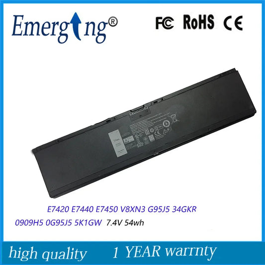 7.4V 54WH 3RNFD Original Laptop Battery for Dell Latitude E7420 E7440 E7450 V8XN3 G95J5 34GKR 5K1GW