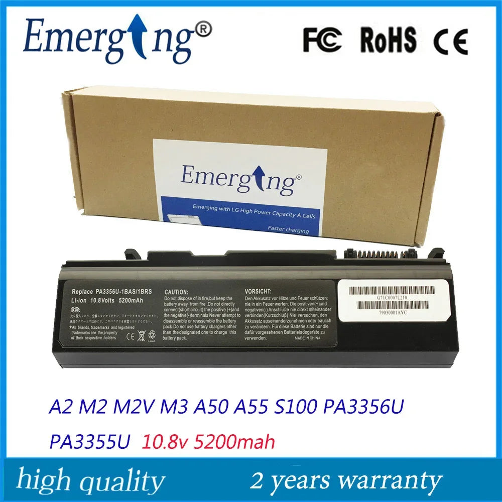 New Laptop Battery For Toshiba Tecra M10 A10 A2 A3X A9 M500 PA3356U-1BAS PA3456U PA3356U PA3357U