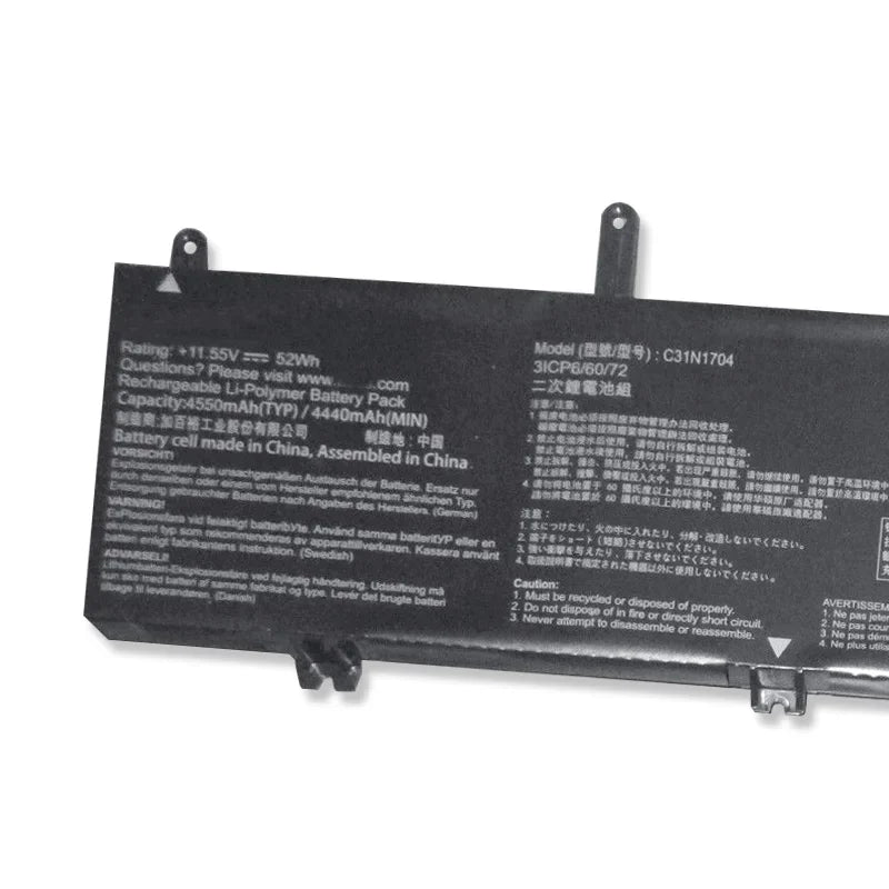 11.55V 52Wh  Laptop Battery C31N1704 For ASUS  ZenBook Flip 15 Q535U UX561UD