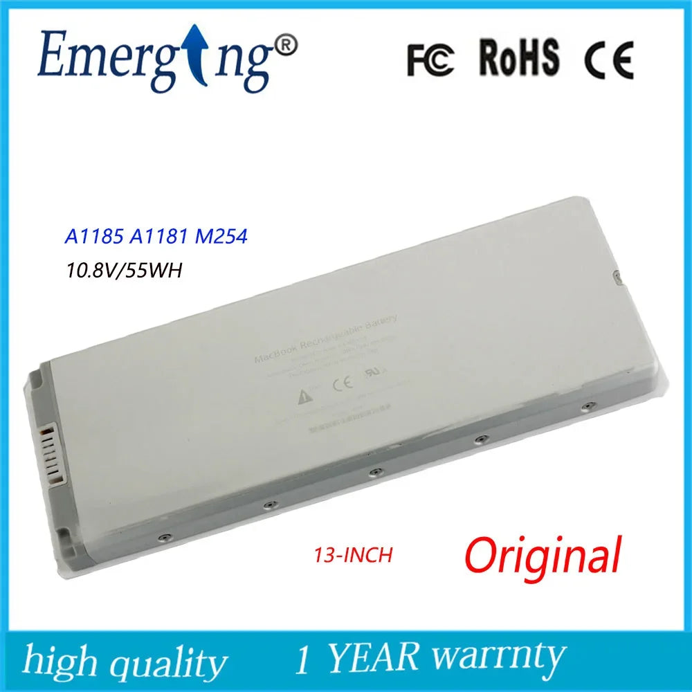 10.8V 55WH New  Original   Laptop Battery for APPLE MacBook  A1185  MB402 A1181