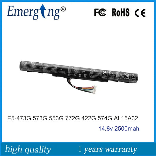 14.8V 2500mah  AL15A32 Laptop Battery for Acer Aspire E5-422G 472 E5-473 E5-473G E5-522 522G E5-532 E5-532T E5-573G E5-553G