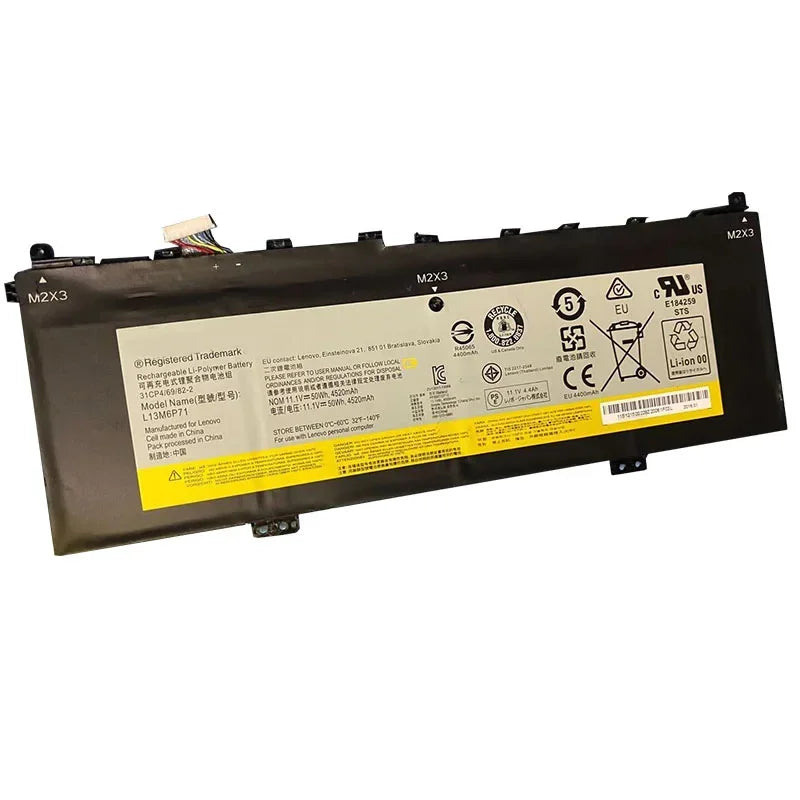 11.1V 50Wh New Original Laptop Battery L13M6P71 For Lenovo IdeaPad Yoga 2 13 Series L13S6P71 31CP469/81-2